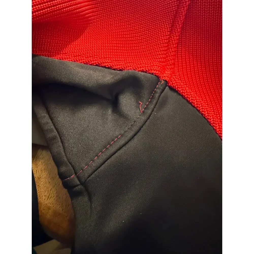Spyder Men’s Medium Outbound 1/2 Zip Core Sweater Fleece Pullover Red Black